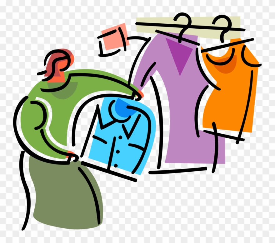 Vector Illustration Of Consumer Shopper Purchases Retail Clipart