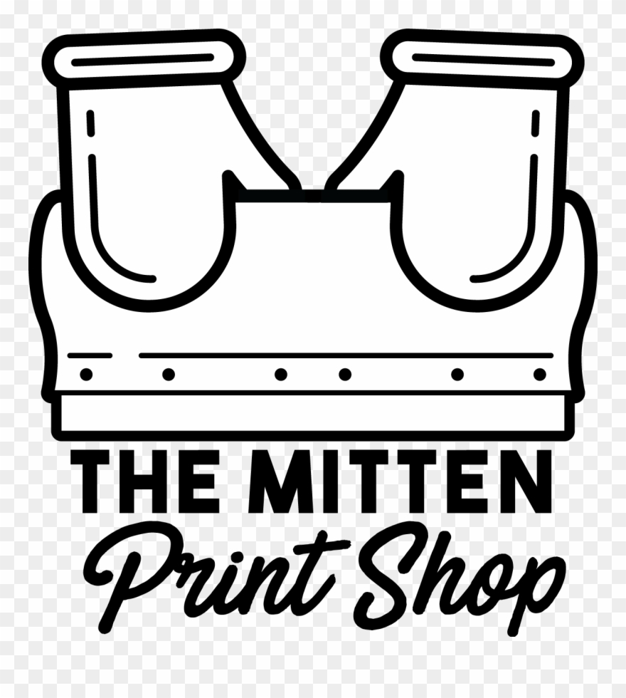 Mitten Print Shop Logo Clipart