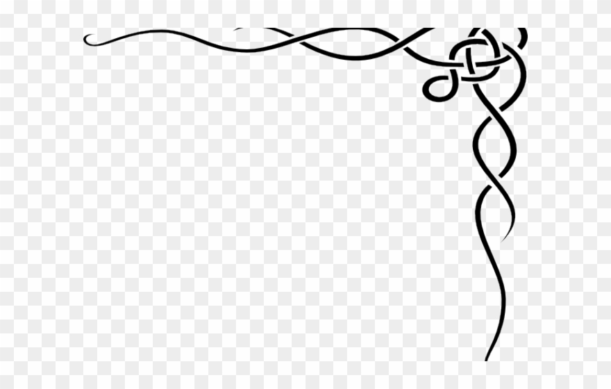 Scroll Clipart Corner - Top Right Corner Border - Png Download