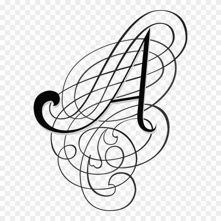 25 Vintage Scroll Images - Alphabet Clipart