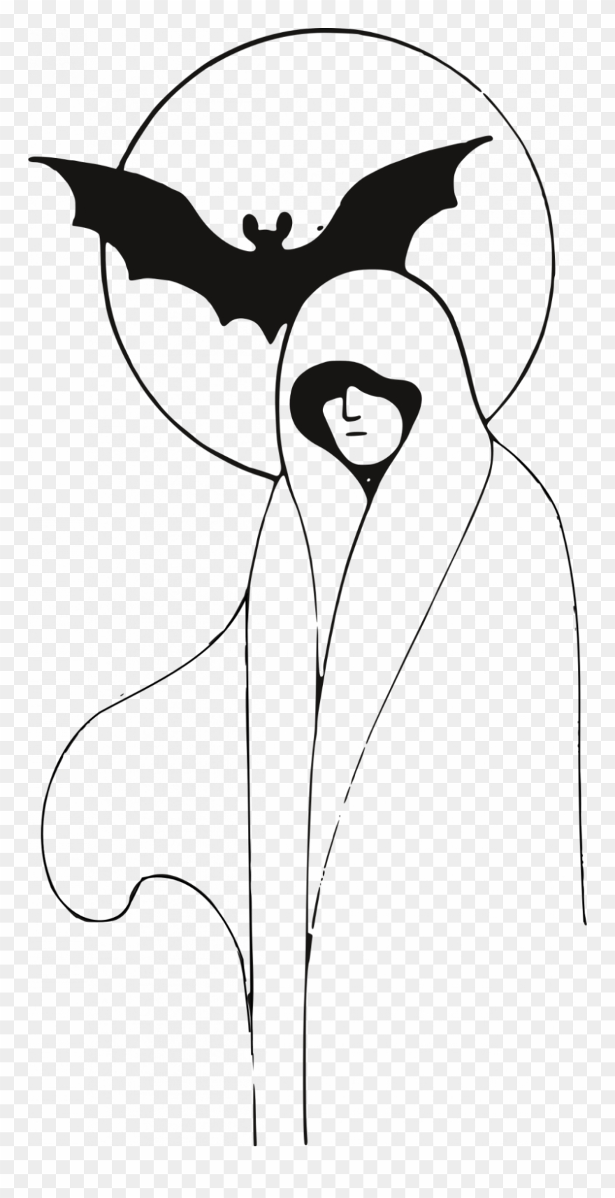 White Lady Ghost Drawing Clipart