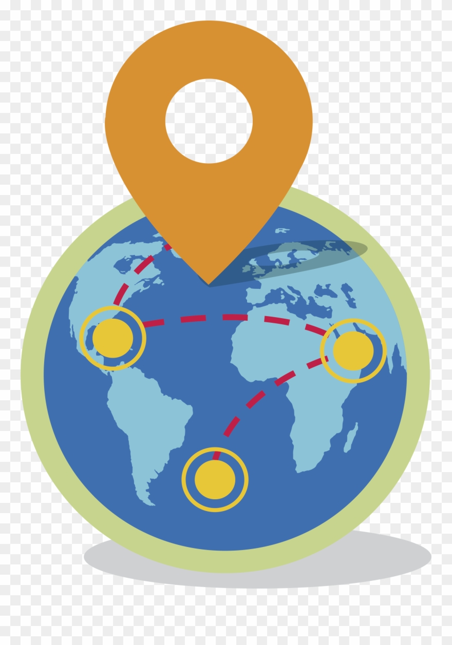 Southeast Asia World Map Globe - Vector World Map Clipart