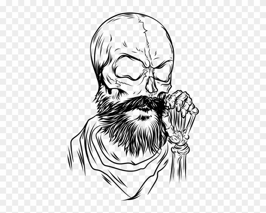 640 X 640 8 - Skull Beard Png Clipart