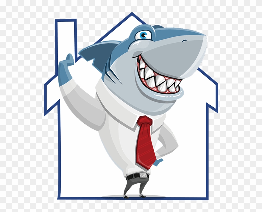 Happy Fathers Day Daddy Shark , Png Download - Debt Collector Cartoons Clipart