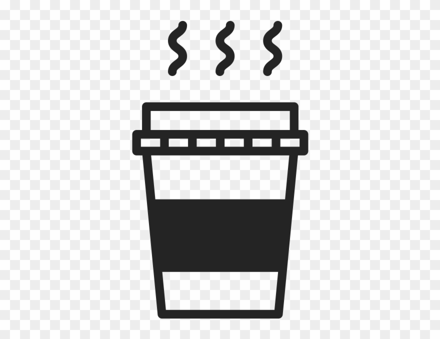 Coffee Cup Dark - Xicara De Cafe Desenho Clipart