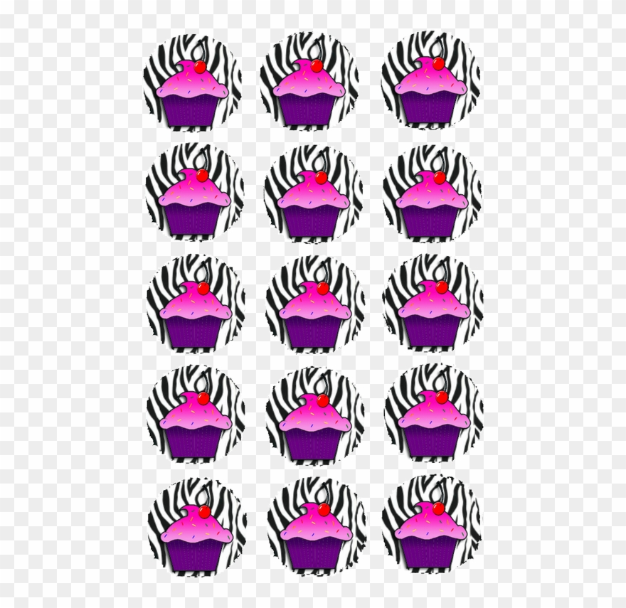 Zebra Print Cupcake - Cupcake Clipart