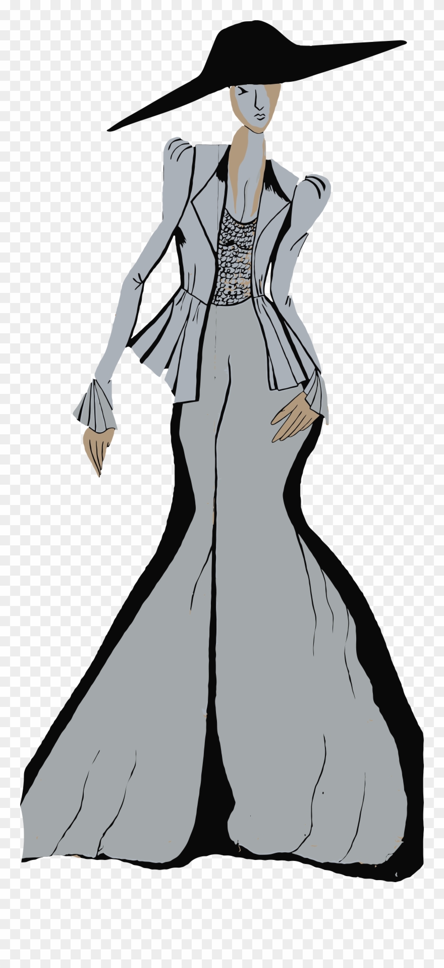 Free Of A - Woman Png Illustration Vintage Clipart