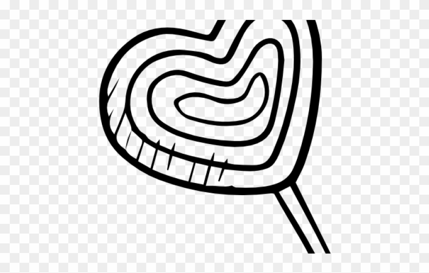 Lollipop Clipart Sketch - Line Art - Png Download