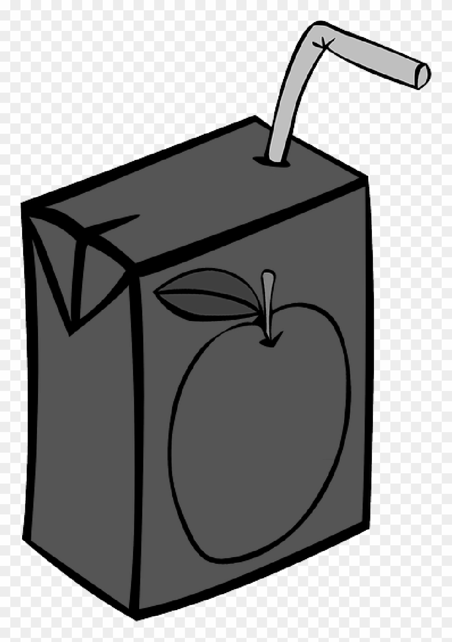 Apple Juice Box Cartoon - Juice Box Clipart