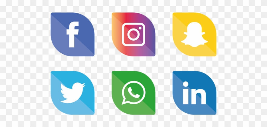 Social Media Icons Clipart - Social Media Icon Transparent - Png Download