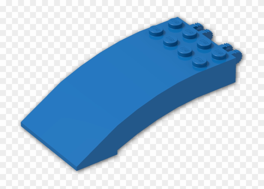 Hinge Brick 4 X 8 X 2 Curved Locking With 2 Dual Fingers - Lego Clipart