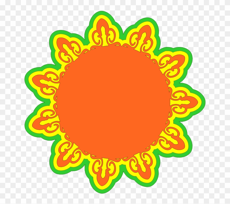 Flames Doily - Circle Clipart