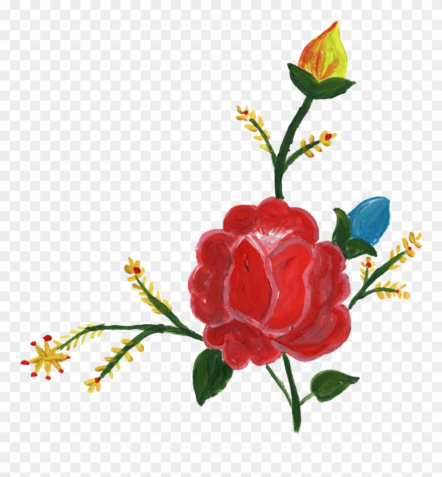 Png File Size - Floral Corner Frame Png Clipart