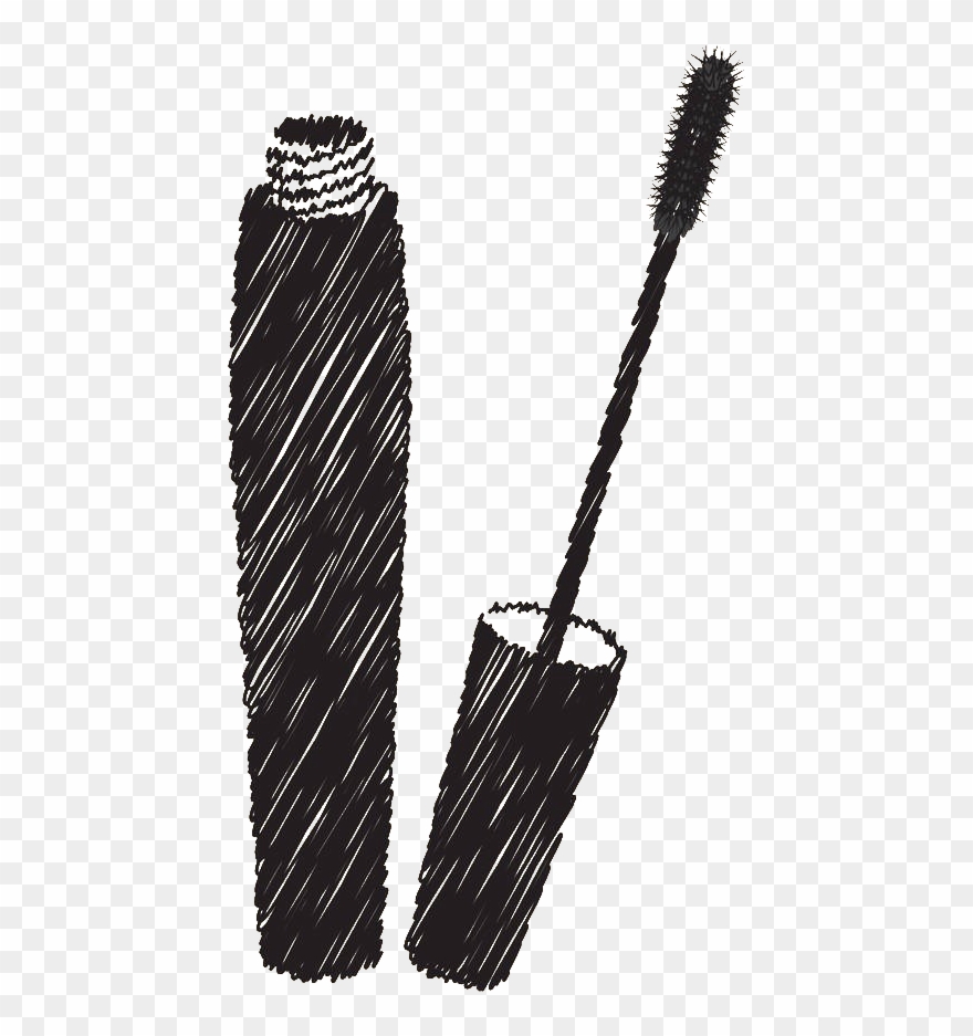 Clipart Royalty Free Cosmetics Illustration Hand Painted - Mascara Drawing Png Transparent Png