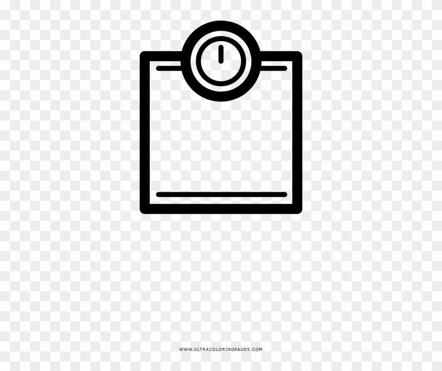 Weight Scale Coloring Page - Circle Clipart