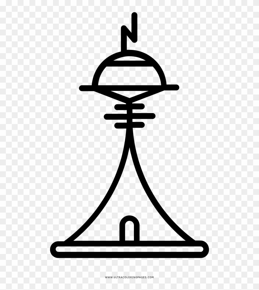 Tesla Tower Coloring Page - Torre De Tesla Dibujo Clipart