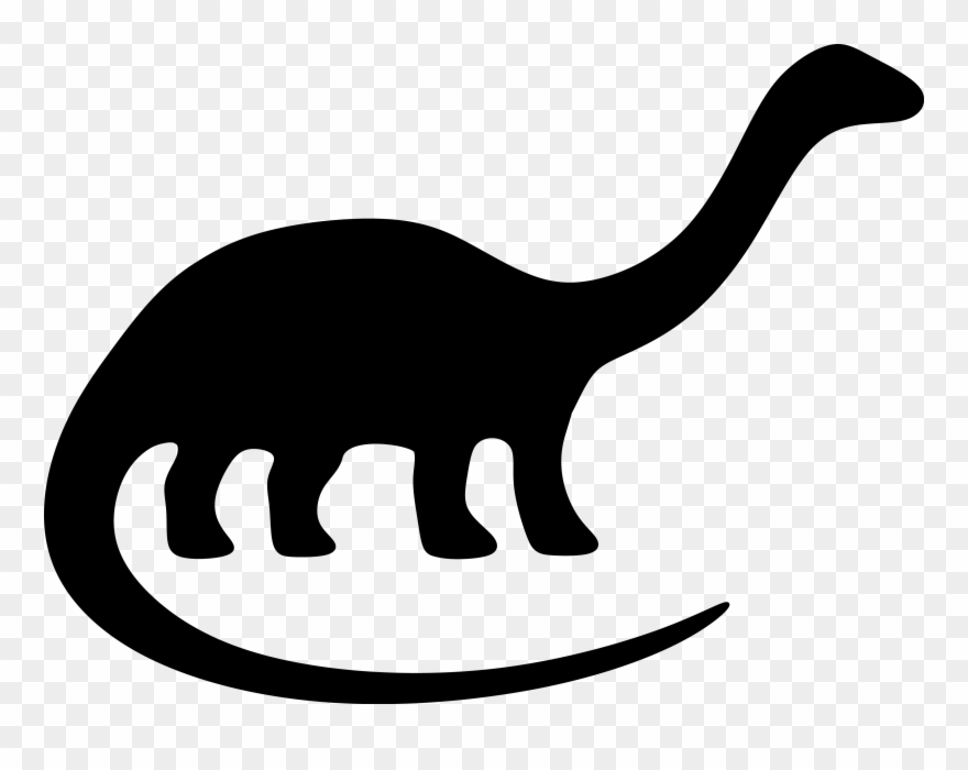 Silhouette Of A Dinosaur Clipart