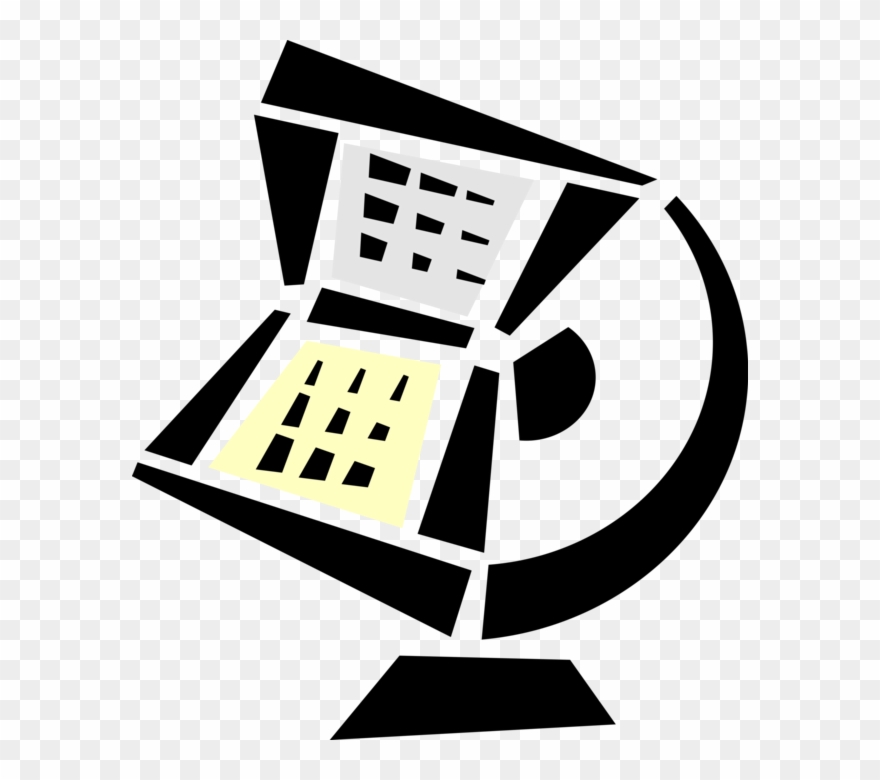 Vector Illustration Of Rolodex Rotating File Device Clipart