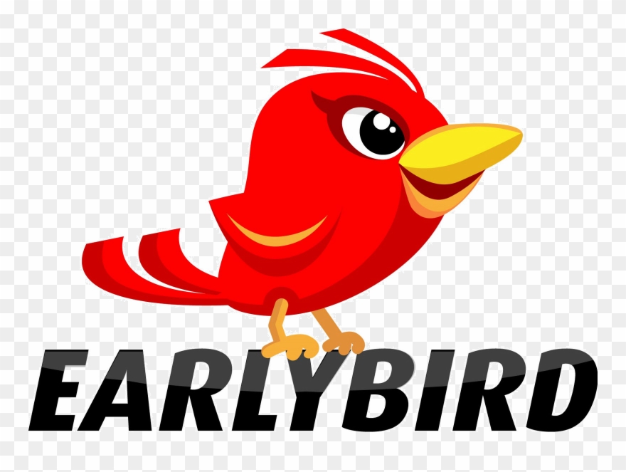 Red-earlybird - Early Bird Catches The Worm Clipart - Png Download