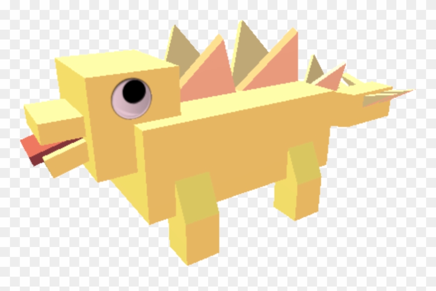 Stegosaurus, - Origami Clipart