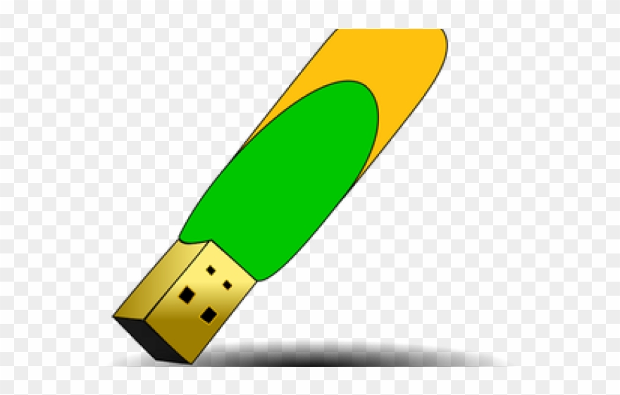 Usb Clipart Green - Usb Flash Drive - Png Download