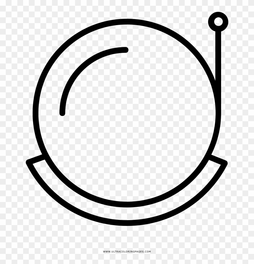 Download Astronaut Helmet Coloring Page - Circle Clipart (#3498661) - PinClipart