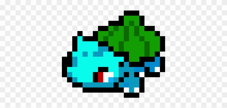 Bulbasaur - Bulbasaur Pixel Art Grid Clipart