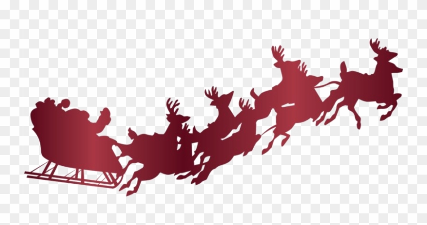 Sleigh Png Picture - Santa Claus Vector Flying Clipart
