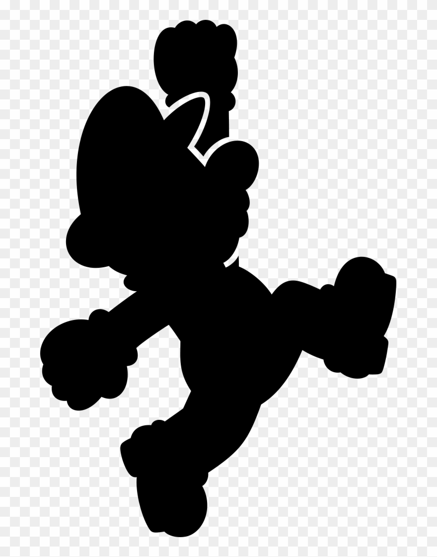 A Mix Of The New Super Mario Run Artwork I Could Get - Mario Bros Silhouette Clipart