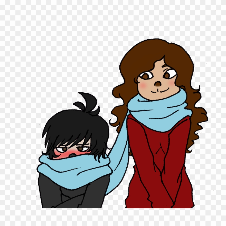 Scarf Sharing By La Mishi Mish - Scarf Sharing Clipart