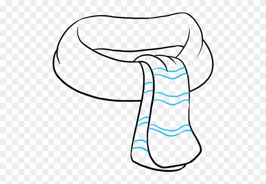 How To Draw Scarf - Draw A Scarf Clipart