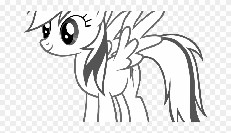 Firefly Clipart Coloring Page - Rainbow Dash Para Dibujar - Png Download