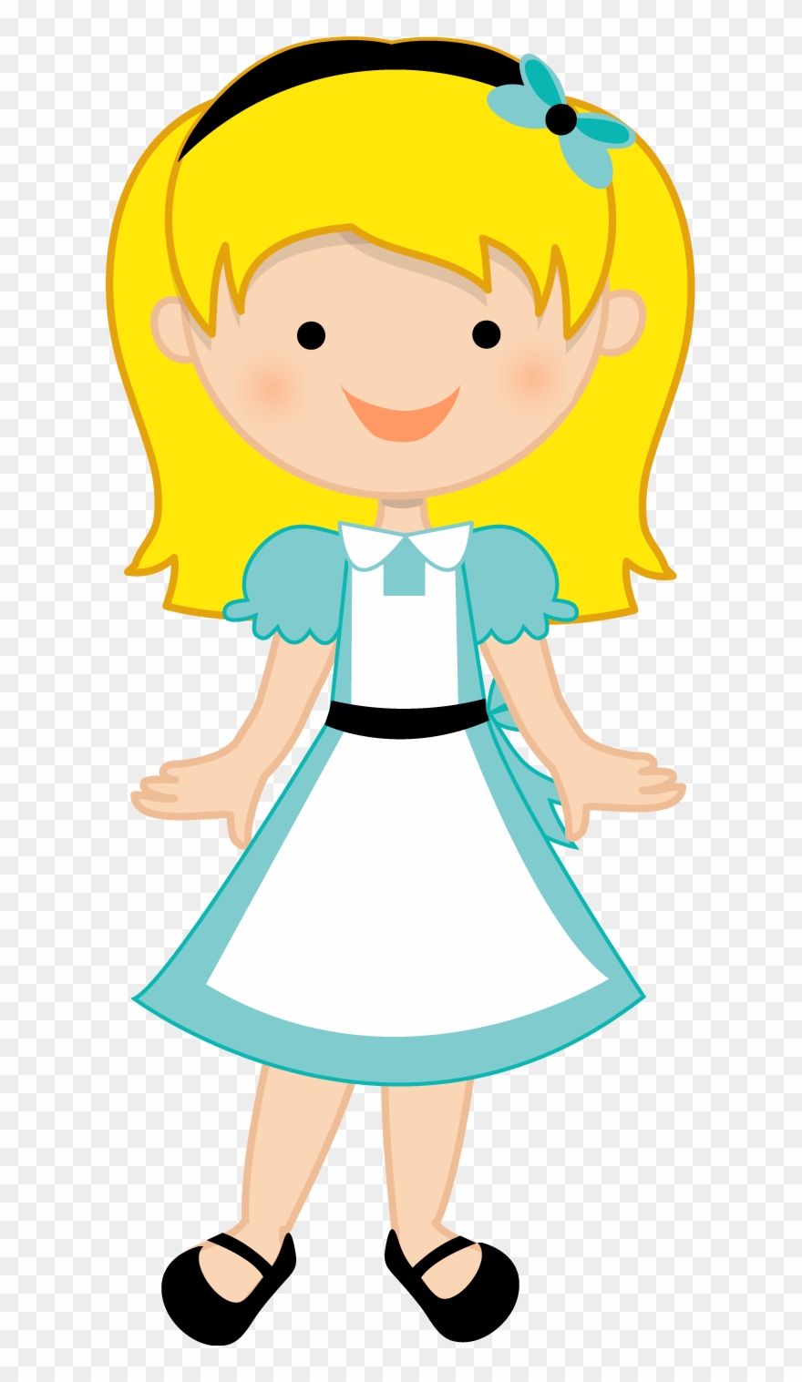 María José Argüeso - Desenho Boneca Alice No Pais Das Maravilhas Clipart