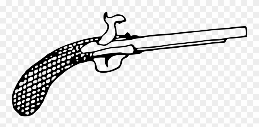 Flintlock Pistol Firearm Rifle - Flintlock Pistol Clipart Transparent - Png Download