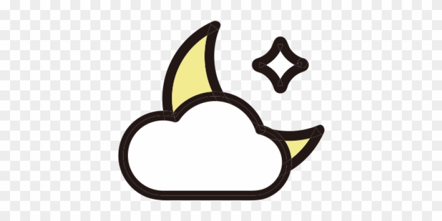 Lunar Clipart Cloudy Moon - Weather - Png Download