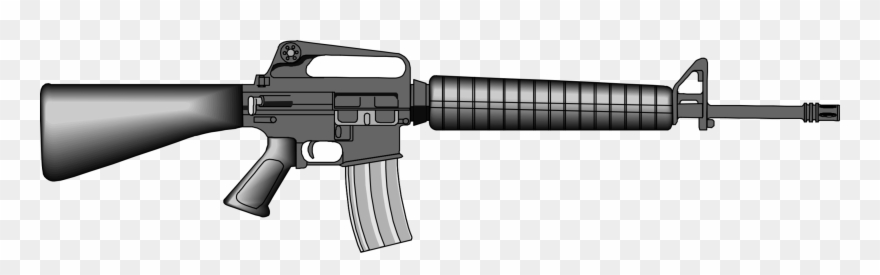 M16 Rifle Weapon Firearm Gun - M16 Clipart - Png Download