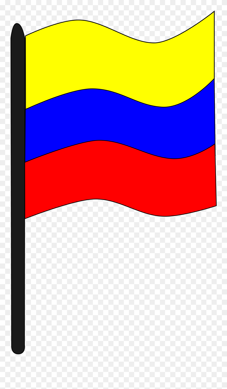 Rifle Clip Art Download - Bandera De Colombia Con Asta - Png Download