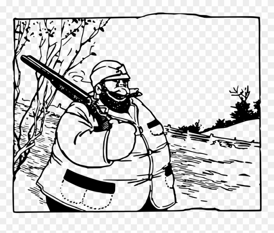 Firearm Shotgun Man Rifle - Firearm Clipart