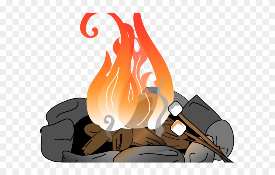 Camp Fire Clipart Clip Art - Fire Pit Clipart Free - Png Download