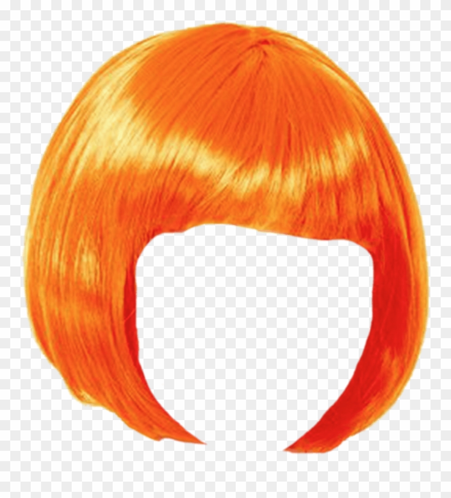 Short Bob Hot Pink Wig Clipart