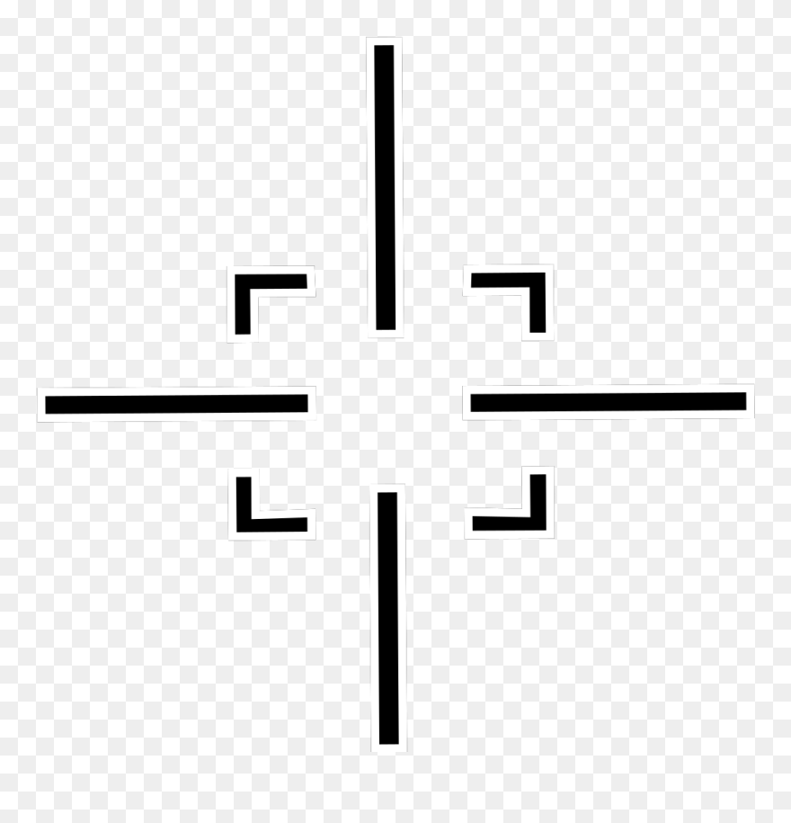 Telescopic Sight Reticle Rifle Firearm - Gun Sight Png Clipart