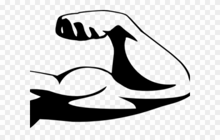 Clip Art Black And White Library Flex Muscle Cliparts - Fitness Journal 2017 Food Diary Workout Journal Logbook - Png Download