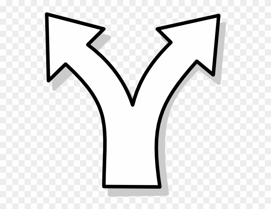 Svg Royalty Free Arrows Clipart Black And White - Divergent Arrow - Png Download