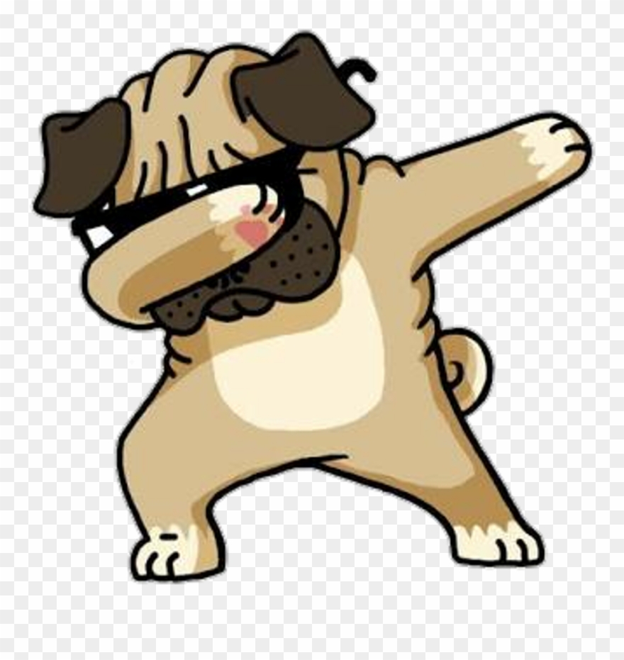 Dog Pug Pugs Turndownforwhat Epic - Cartoon Pug Dabbing Clipart