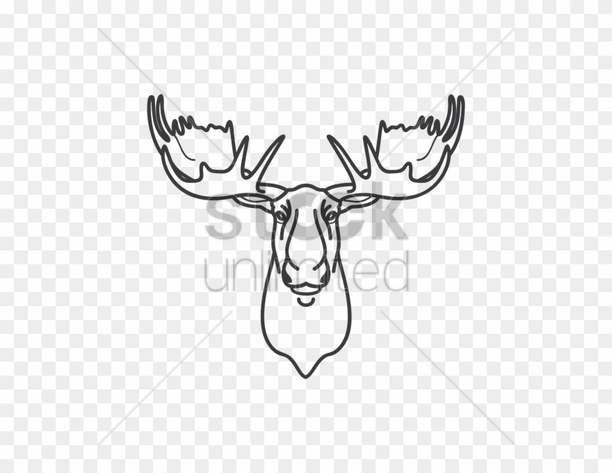 Design Clipart Reindeer Moose - Illustration - Png Download