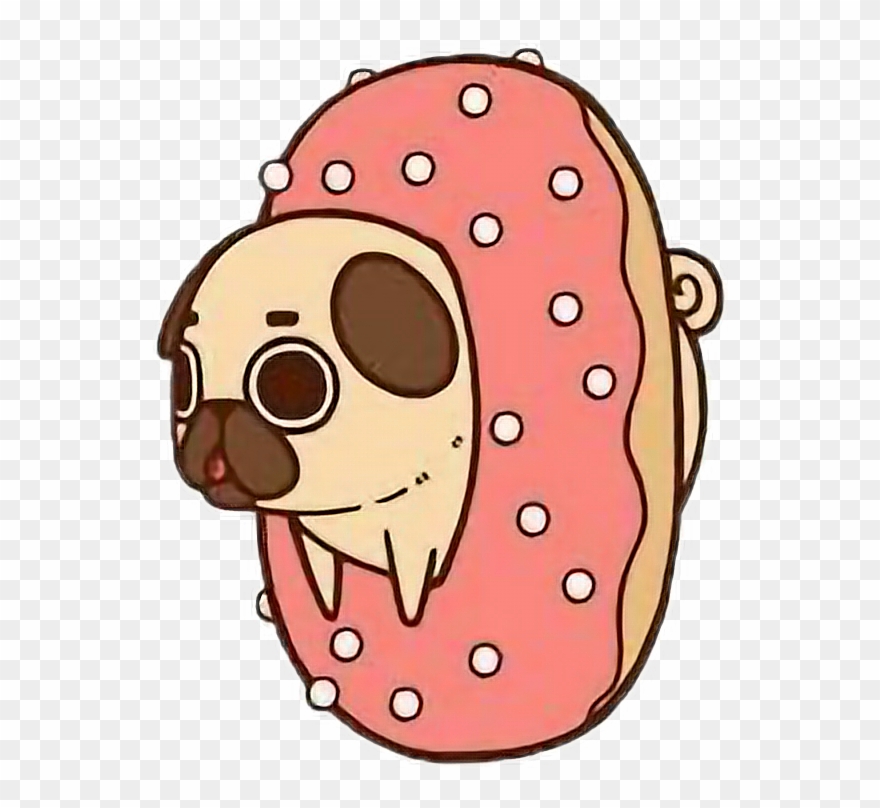 Report Abuse - Puglie Doughnut Art Print - Mini By Puglie Pug Clipart