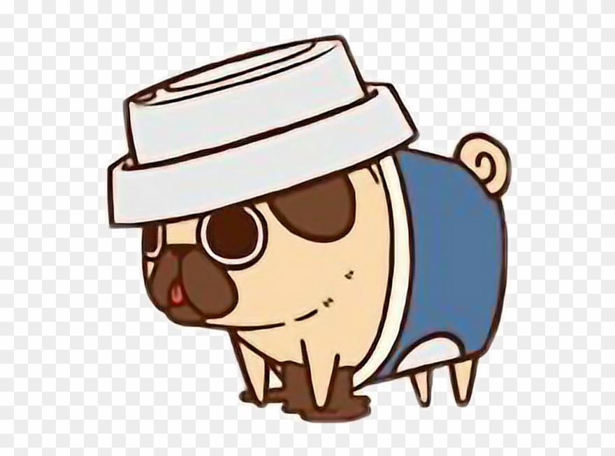 Cute Kawaii Pug Chibi Food Coffeefreetoedit - Kawaii Pug Clipart