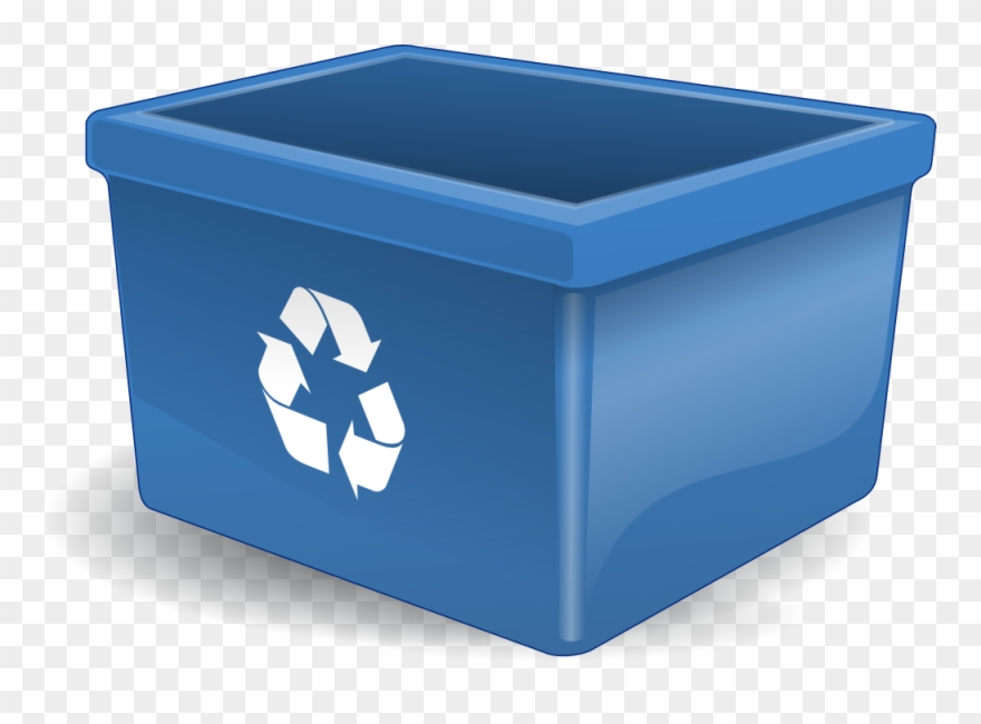 How Do I Recycle A Microwave - Blue Recycle Bin Png Clipart