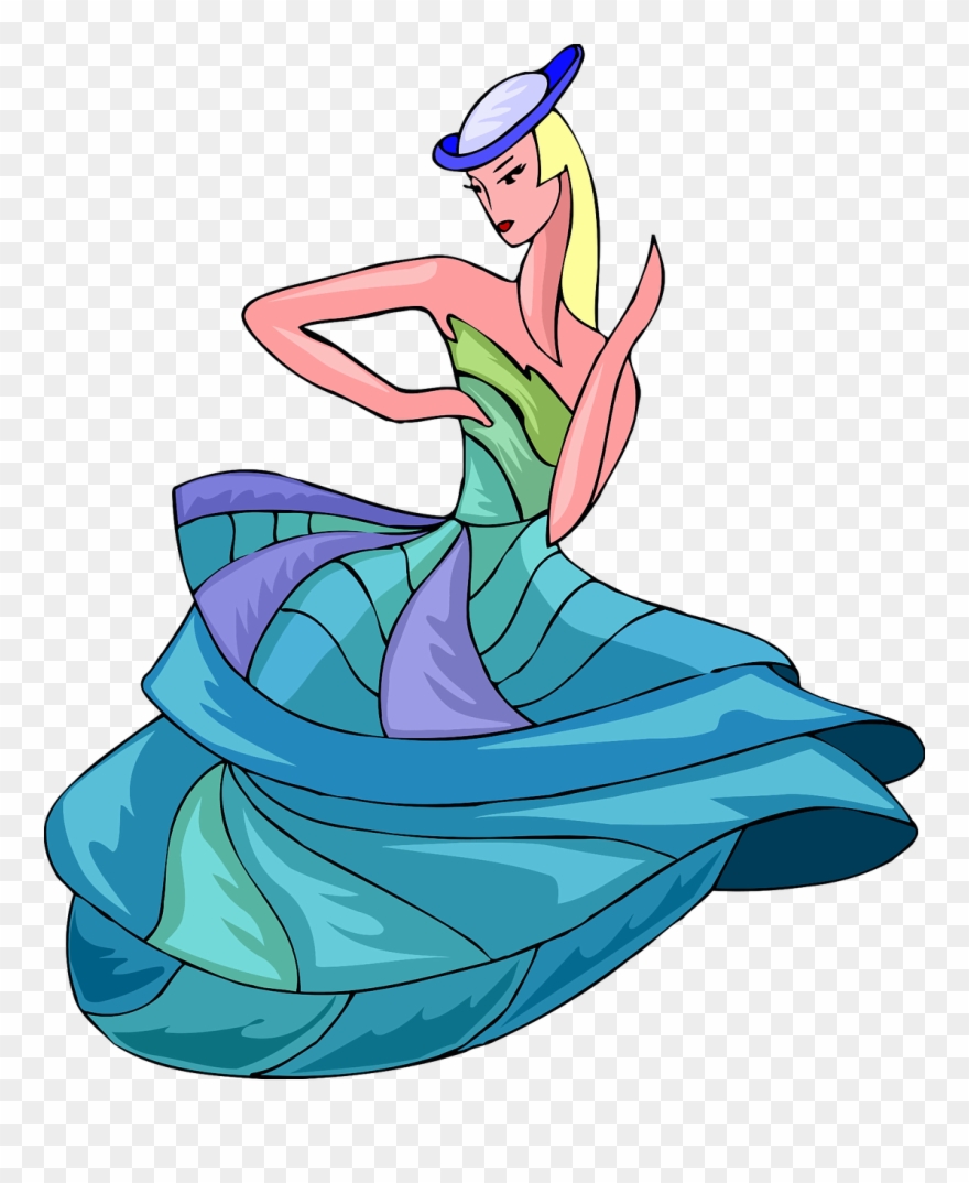 Drawing Dance Dress Cartoon Comics - Parejas Enamorados Para Recortar Renders Clipart