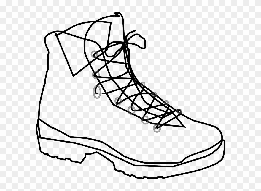 These Doc Martens Have Been Trouble From The Start - Hiking Boots Clipart Black And White - Png Download